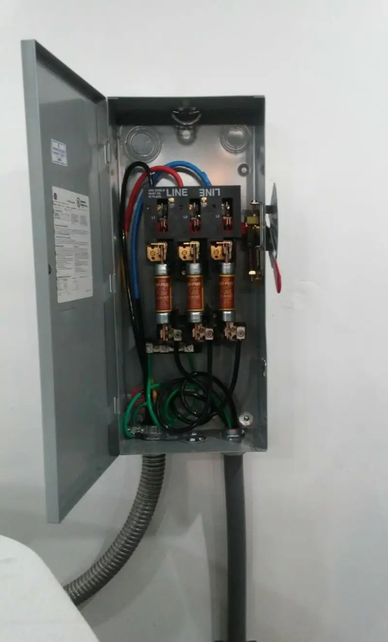 Three-phase disconnect switch installed for Electrical Wiring & Rewiring in Arvada