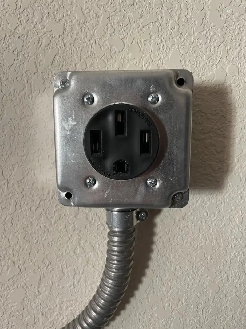 NEMA 14-50 outlet installed for Smart Home Electrical in Arvada